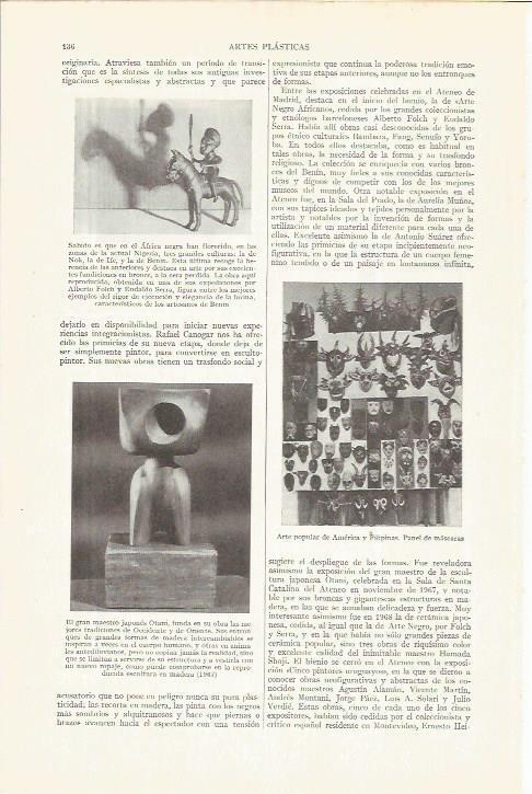 LAMINA ESPASA 36700: Arte popular de America y Africa