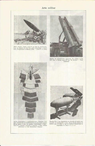 LAMINA ESPASA 36693: Misil Lance, avion Phantom FdE y bomba M117