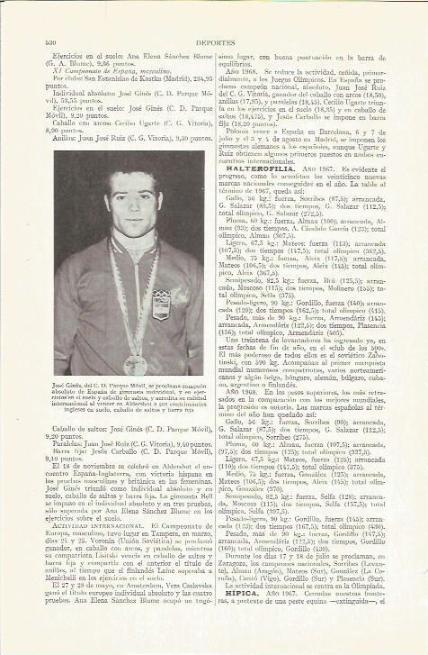 LAMINA ESPASA 36730: Jose Gines, campeon de España de gimnasia