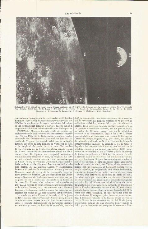 LAMINA ESPASA 36715: Fotografia de la Luna y la Tierra