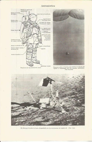 LAMINA ESPASA 36500: Descenso de un modulo del Apollo 9
