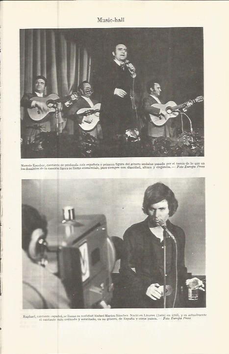 LAMINA ESPASA 36647: Manolo Escobar y Raphael