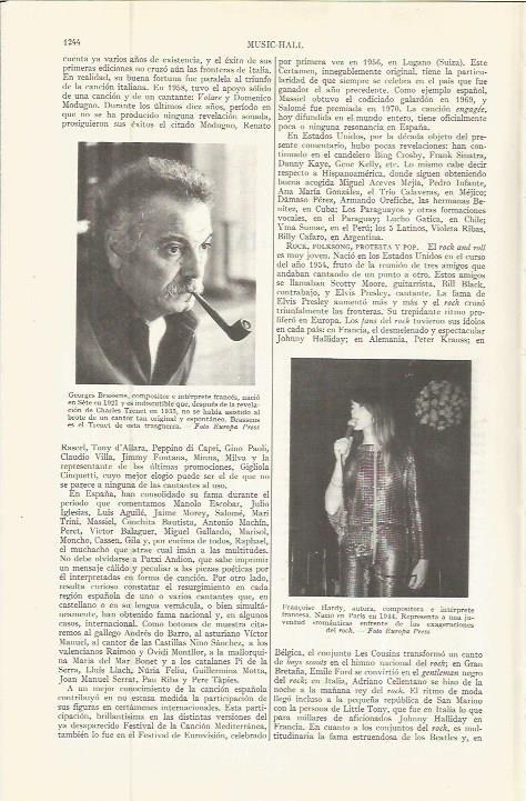 LAMINA ESPASA 36646: Françoise Hardy y Georges Brassens