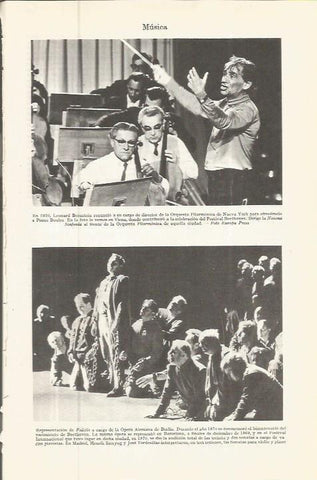 LAMINA ESPASA 36645: Leonard Berstein y representacion de Fidelio