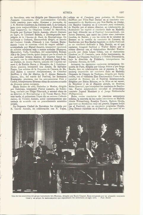 LAMINA ESPASA 36644: Grupo Ars Musicae