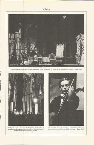 LAMINA ESPASA 36640: Opera Luiu y el violinista Gonçal Comellas