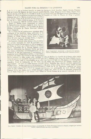 LAMINA ESPASA 36679: Representacion de Infante Arnaldos en Madrid