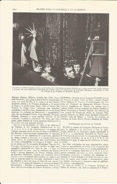 LAMINA ESPASA 36677: Miembros del Teatro Estatal de Marionetas de Budapest