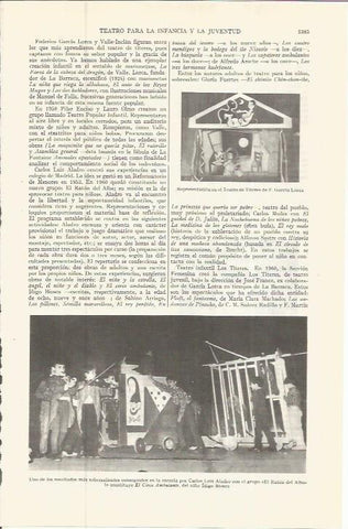 LAMINA ESPASA 36674: Representacion en el Teatro de Titeres de  Garcia Lorca