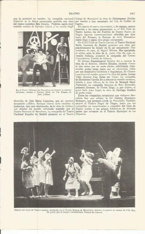 LAMINA ESPASA 36663: Escena de Ubu Rey en el Romea de Barcelona