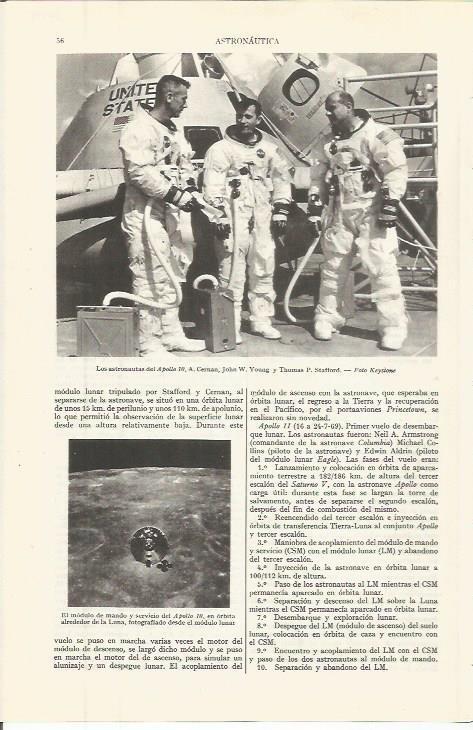 LAMINA ESPASA 36498: Los astronautas del Apollo 10