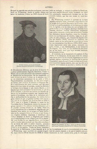 LAMINA ESPASA 36324: Marin Lutero, por L. Cranach