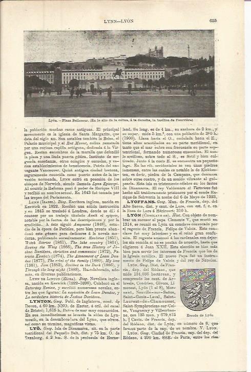 LAMINA ESPASA 36342: Plaza Bellecour en Lyon, Francia