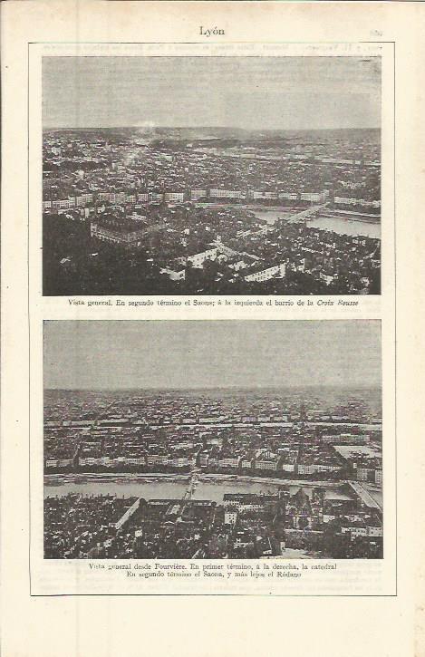 LAMINA ESPASA 36343: Vistas de Lyon, Francia