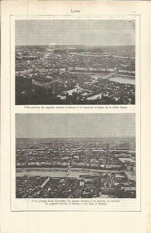 LAMINA ESPASA 36343: Vistas de Lyon, Francia