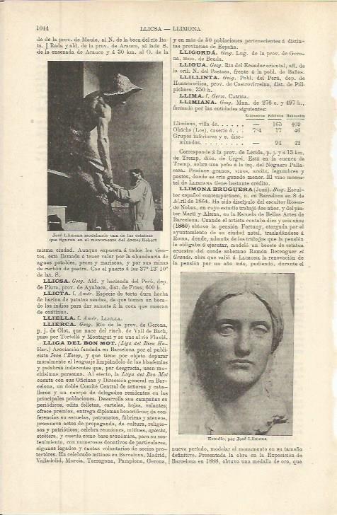 LAMINA ESPASA 36369: Josep Llimona en su taller