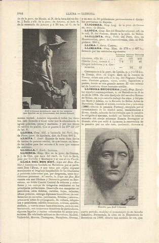 LAMINA ESPASA 36369: Josep Llimona en su taller