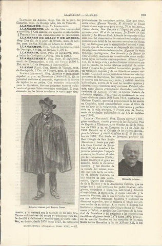 LAMINA ESPASA 36350: Alberto Llanas, por Ramon Casas
