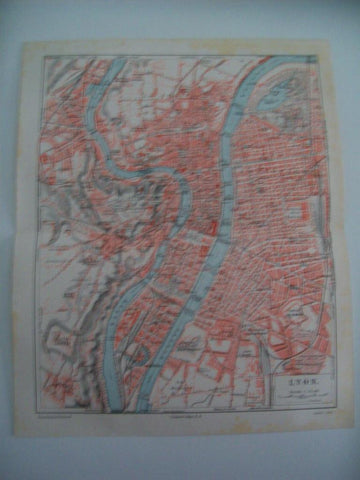 LAMINA ESPASA 36346: Mapa de Lyon