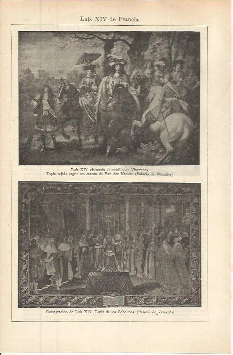 LAMINA ESPASA 36274: Tapices de Luis XIV de Francia