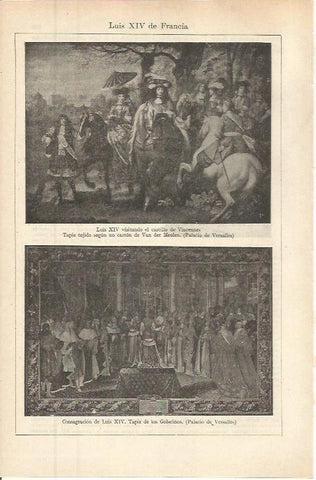 LAMINA ESPASA 36274: Tapices de Luis XIV de Francia