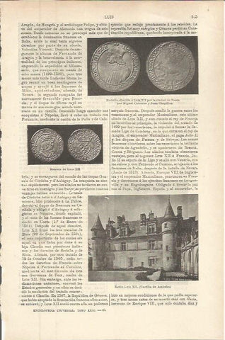 LAMINA ESPASA 36270: Castillo de Amboise, Francia