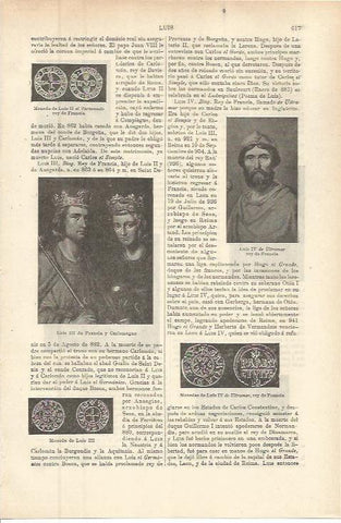 LAMINA ESPASA 36266: Luis III de Francia y Luis IV de Ultramar