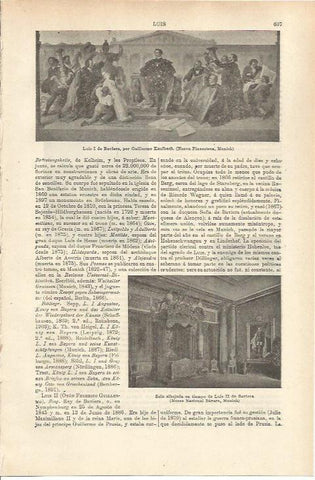 LAMINA ESPASA 36263: Luis I de Baviera, por W. Kaulbach