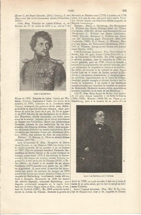 LAMINA ESPASA 36262: Luis I de Baviera