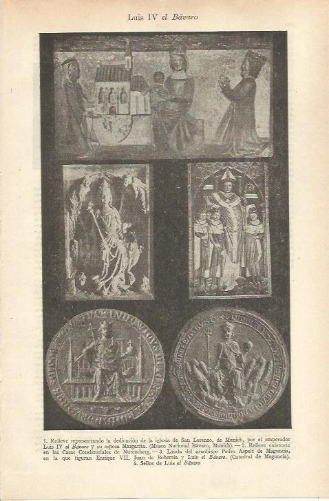 LAMINA ESPASA 36261: Relieve con el emperador Luis IV el Bavaro