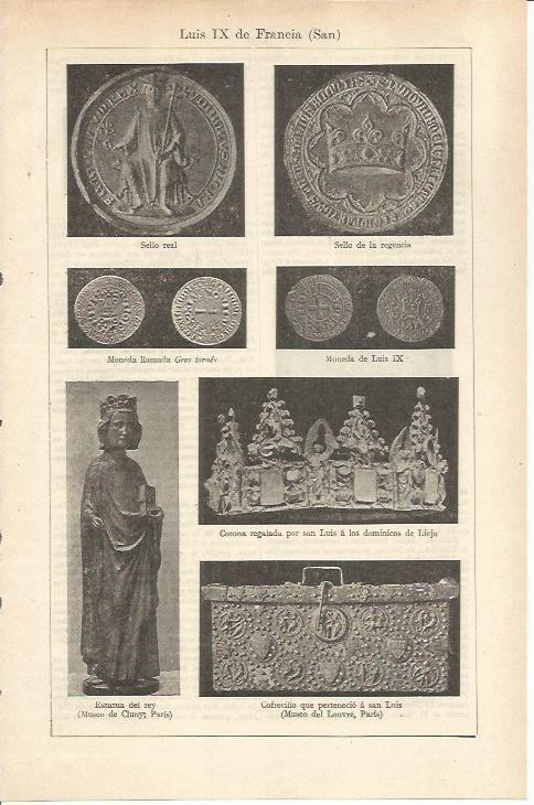 LAMINA ESPASA 36259: Sellos de San Luis IX de Francia