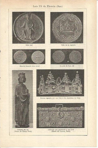 LAMINA ESPASA 36259: Sellos de San Luis IX de Francia