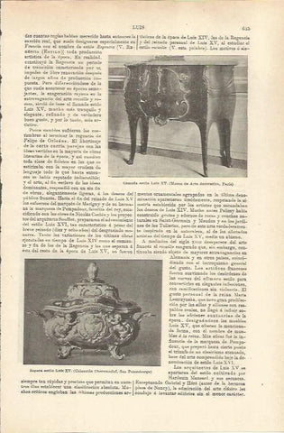 LAMINA ESPASA 36280: Comoda y sopera estilo Luis XV