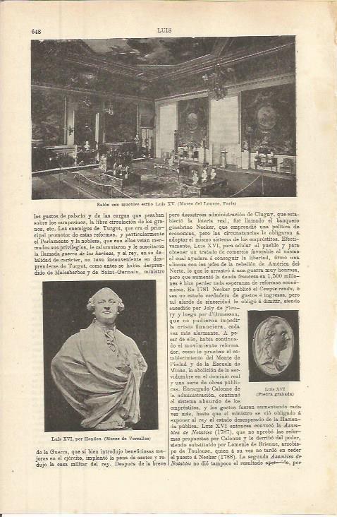LAMINA ESPASA 36281: Salon estilo Luis XV en el Museo del Louvre