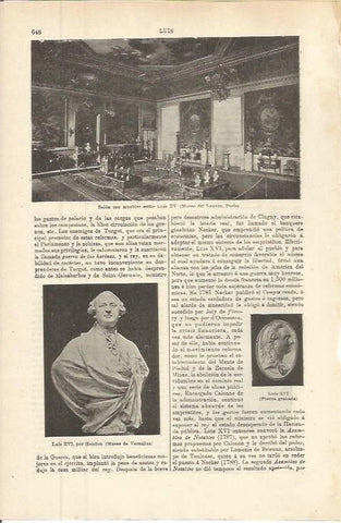 LAMINA ESPASA 36281: Salon estilo Luis XV en el Museo del Louvre