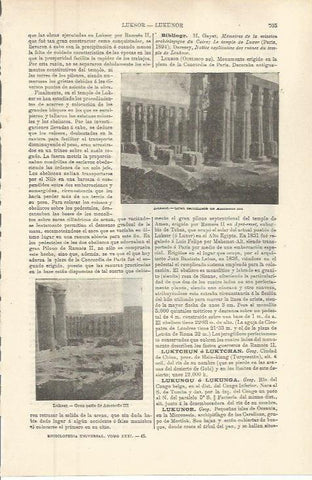 LAMINA ESPASA 36300: Columnas del templo de Luxor, Egipto