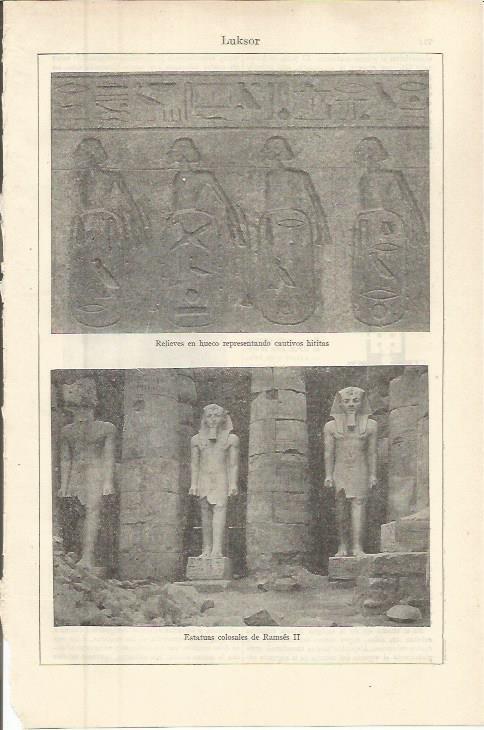 LAMINA ESPASA 36299: Estatuas de Ramses II en Luxor, Egipto