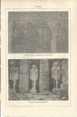 LAMINA ESPASA 36299: Estatuas de Ramses II en Luxor, Egipto