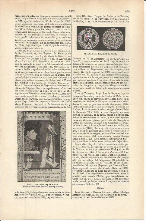 LAMINA ESPASA 36290: Luis II de Anjon, rey de Sicilia
