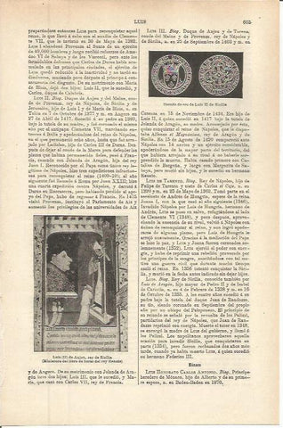 LAMINA ESPASA 36290: Luis II de Anjon, rey de Sicilia