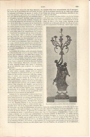 LAMINA ESPASA 36286: Candelero estilo Luis XVI