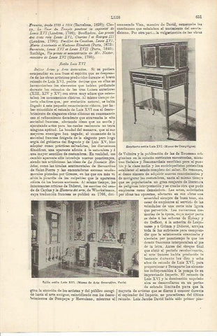 LAMINA ESPASA 36284: Escritorio y salon estilo Luis XVI