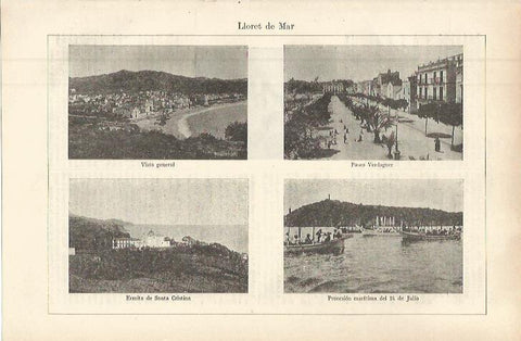 LAMINA ESPASA 36376: Vistas de Lloret de Mar, Girona