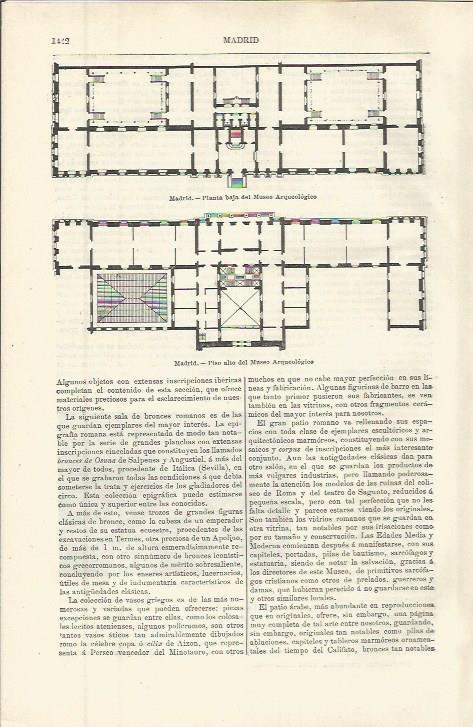 LAMINA ESPASA 36461: Planta del Museo Arqueologico en Madrid
