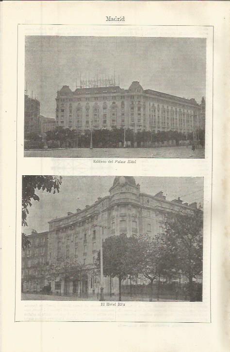 LAMINA ESPASA 36453: Hotel Ritz y Palace Hotel en Madrid