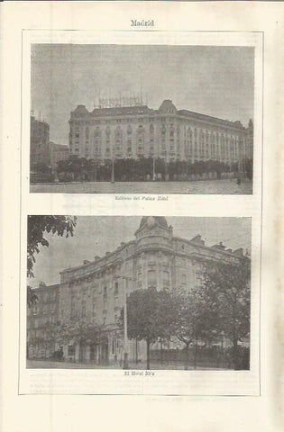 LAMINA ESPASA 36453: Hotel Ritz y Palace Hotel en Madrid