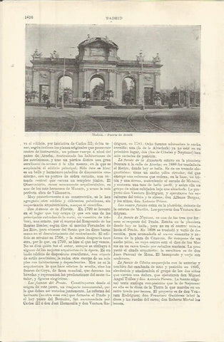LAMINA ESPASA 36447: Puerta de Alcala en Madrid