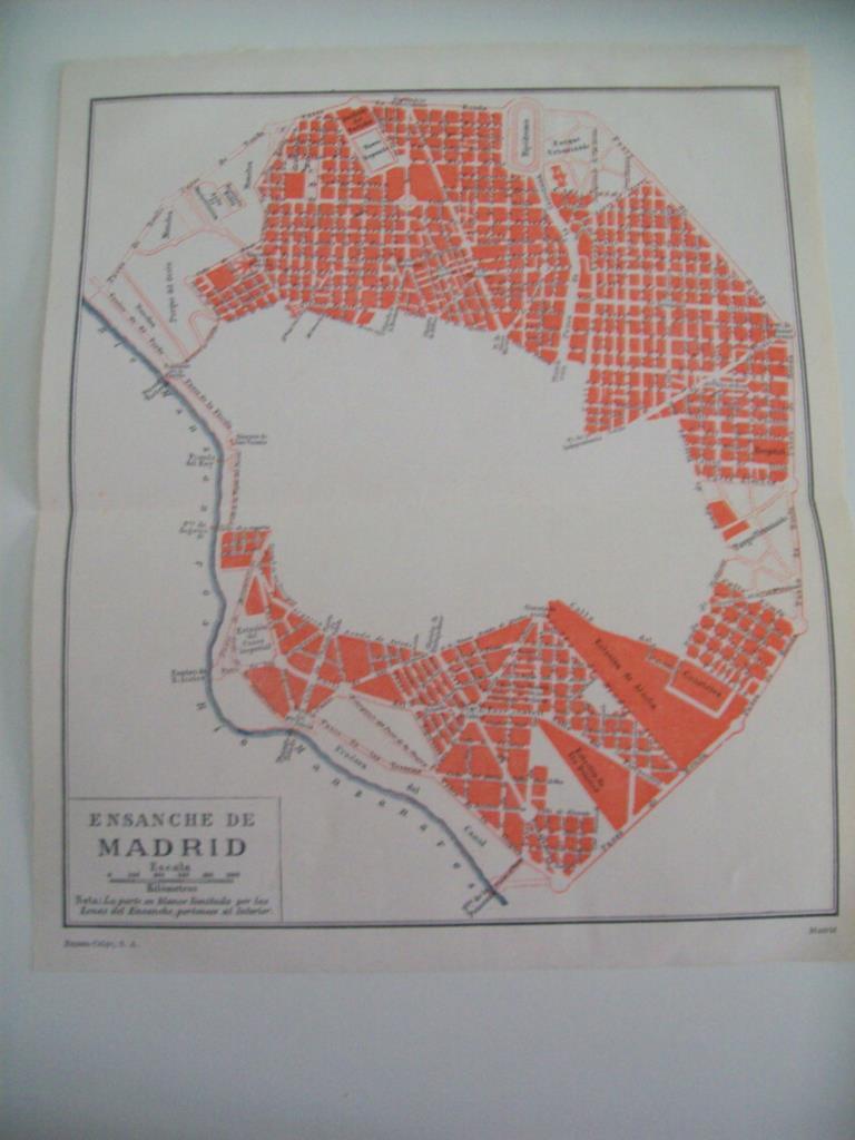 LAMINA ESPASA 36439: Plano del ensanche de Madrid