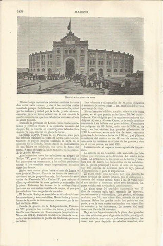 LAMINA ESPASA 36466: Plaza de toros en Madrid