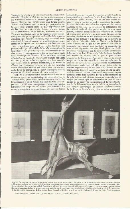LAMINA ESPASA 36491: Escultura de Alberto